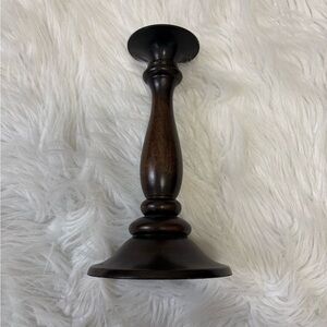 Pottery Barn Dark Wood Candle Holder